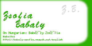 zsofia babaly business card